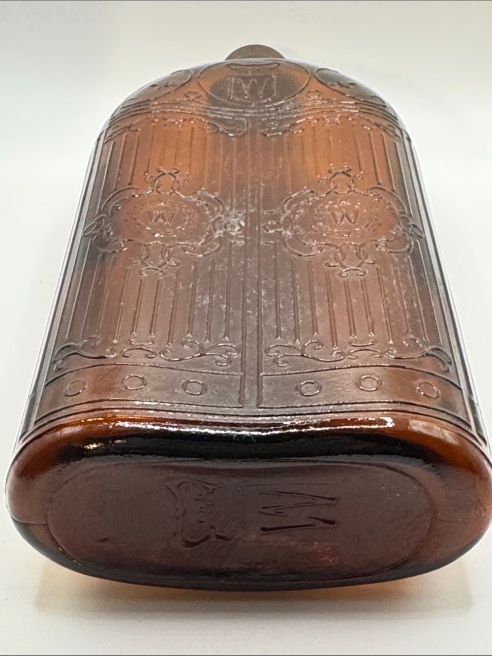 Hiram Walker & Sons Amber 25oz Whiskey Bottle, Walkerville, Canada - Picture 12 of 16